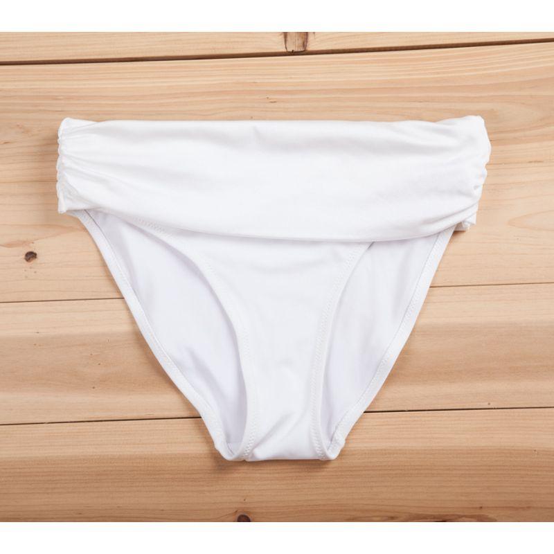 

Складные Большого размера Европейские и американские Плавки-бикини средней посадки White Size 10 hip 90-100cm