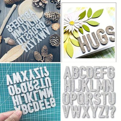 Drewniane ziarno Angielski Alfabet Metalowe Wykrojniki Szablon do DIY Scrapbookingu Albumu Fotograficznego Tłoczenia Kart Papierowych Rękodzieła Wykrojniki