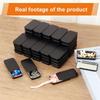 Feb.60 Pack Black Mini Rectangular Metal Tins Boxes With Sliding Lids, Small Empty Slide Top Metal Tin