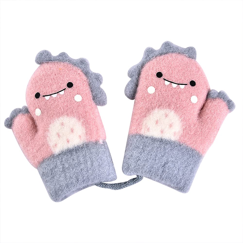 

Buffydeer Knit with for Babies Years Girls and Cute Winter and Perfect for Playing in the and Kindergarten Kids Mittens, Unisex, Drawstring, 2-6 Old,