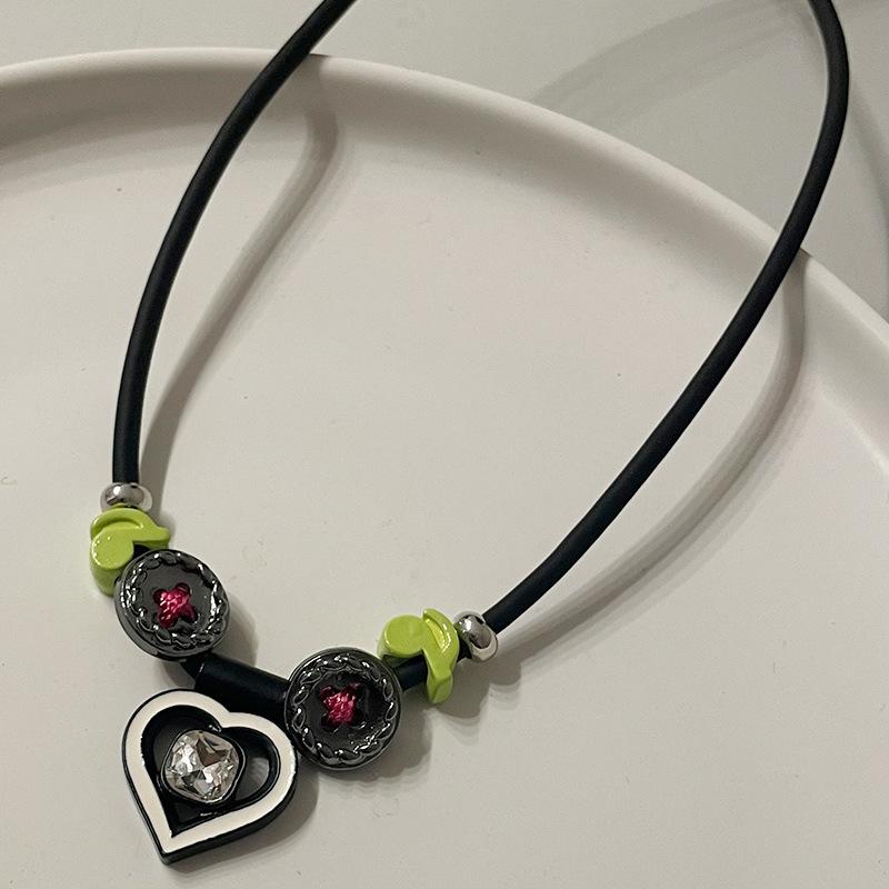 Meier Love necklace female sweet cool y2k hot girlsweatshirt accessories niche style designsweater chain