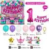 New Unicorn Themed Balloon Party Set Birthday Party Baby Shower Arrangement Aluminum Film Column Digital Latex Balloon Arrangeme