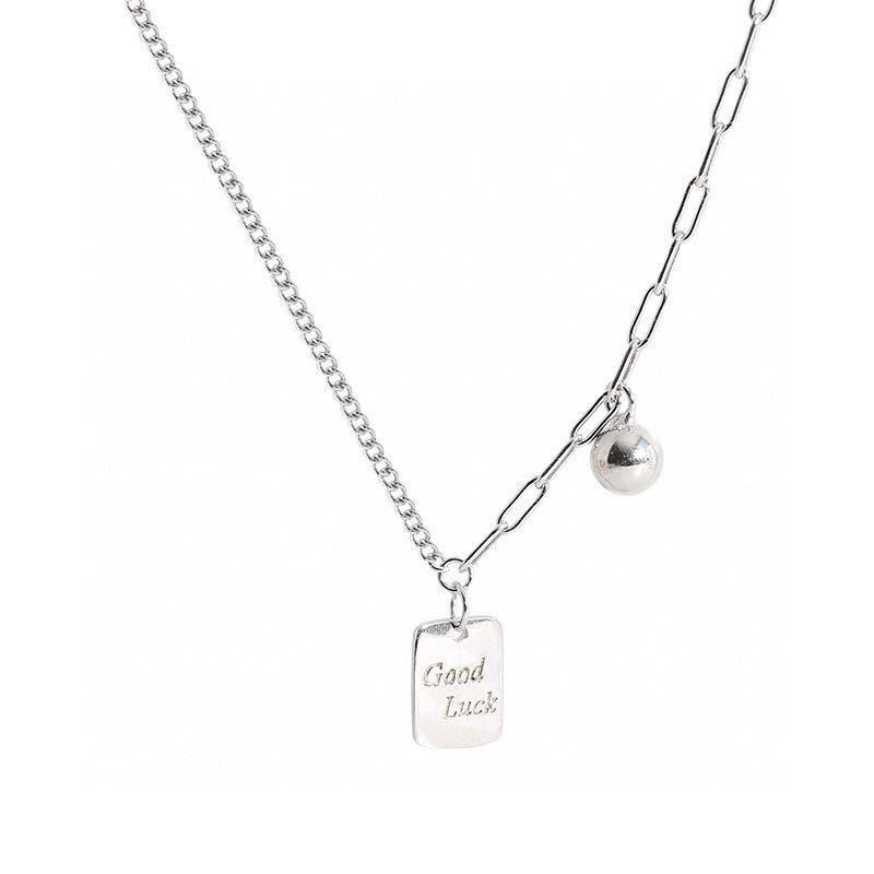 

Универсальное серебро 925 пробы из стерлингового серебра в корейском стиле Серебряное ожерелье Luck Light Роскошное ожерелье Lucky Lucky Niche для женщин Ins 925