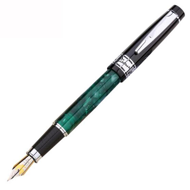 

Picasso Pimio 915 Black Marble Celluloid Medium Nib 0.7MM 22KGP Fountain Pen Professional Office School Stationery Tool Writing Only One Pen