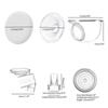 1 Set Attachment Including Dust Cover Diaphragm Flange Insert & Silicone Diaphragm for S12 Electric Breast Pumps Repair
