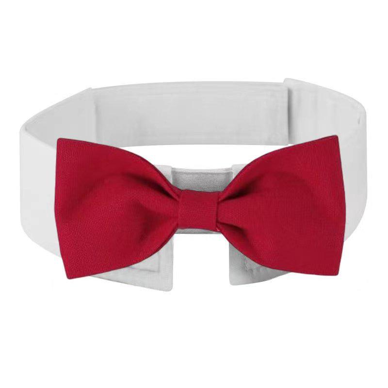 Stylish Adjustable Dog Bow Tie with Magic Sticker