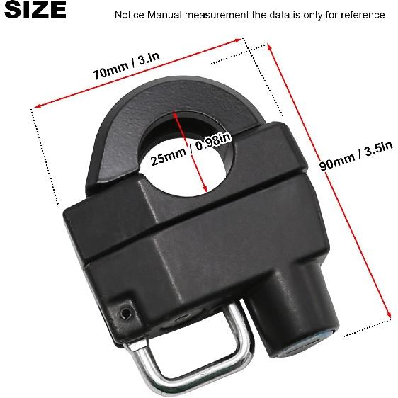 Motorcycle Helmet Lock,Anti-Theft Safety Lock,Tamper-Proof Waterproof Lock,Suitable for Motorcycle Bicycle Scooter Safety Helmet