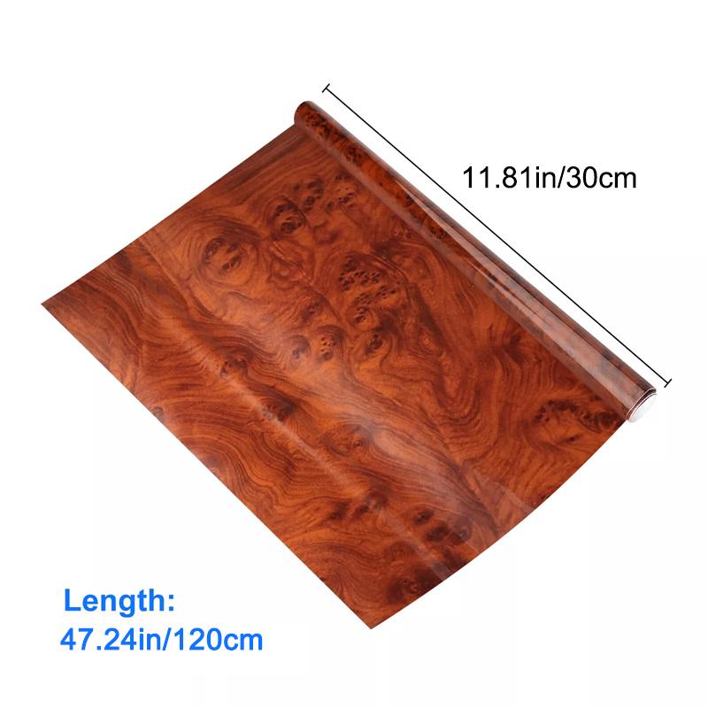 High Glossy Car Sticker Waterproof Car Internal Adhesive DIY Film Wood Grain Vinyl Decal Universal Auto Interior Accessories