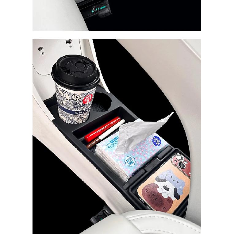 For Geely EX2 2025 2026 Center Console Lower Storage Box Silicone Non Slip Mat Car Interior Organizer Tray