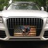 God Bless America License Plate – American Flag With Bald Eagle Patriotic Front Plate For Car, Truck, SUV – Durable Aluminum USA Auto Accessory