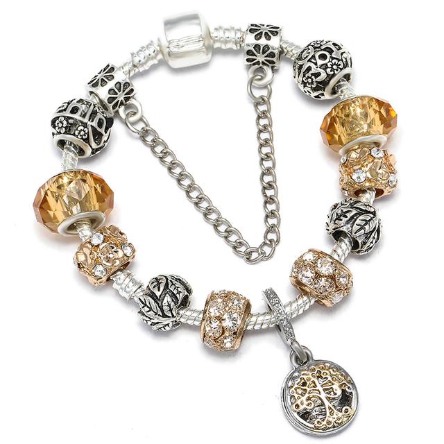 

Милые браслеты серебряного цвета с мультяшными бусинами-бабочками, браслеты для женщин, ювелирных изделий для мальчиков и девочек, подарок 16cm