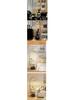 American Retro Floor Lamp with Charging Shelf and Fabric Shade