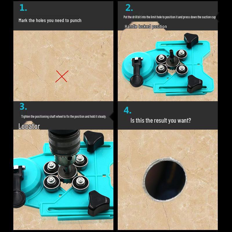 Tile Punch & Chamfer Locator for Glass and Marble