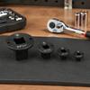 Low Impact Socket Adapter Set, 4 Piece Metal Square Size Change Kit with Detent Ball Locking for Vehicle Repair, Garage Service and Daily Maintenance
