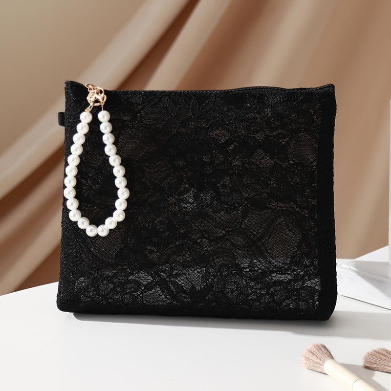 Sweet Lace Cosmetic Bag Travel Toiletry Pouch Organizer Case Toiletry Wash Bag for Makeup Accessories Phone Keys Coin Purse
