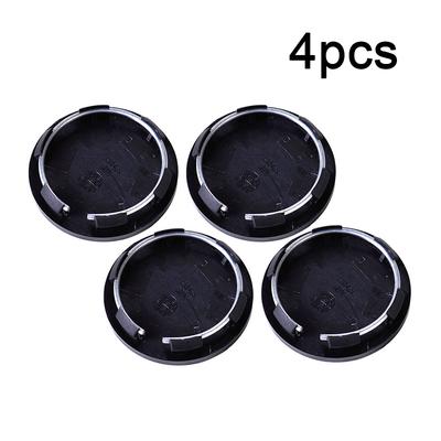 4pcs Black 50mm Auto Hub Cap Car Hood Wheel Rim Center Tyre Mounted Cover Trim