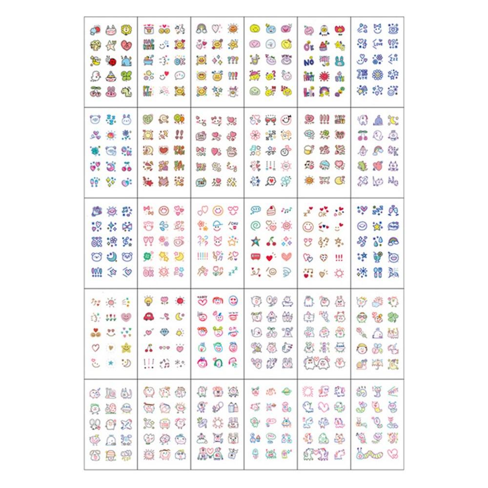Tattoo Henna Lettering Tattoo Sticker Fancy 30-Piece Set, 1 set