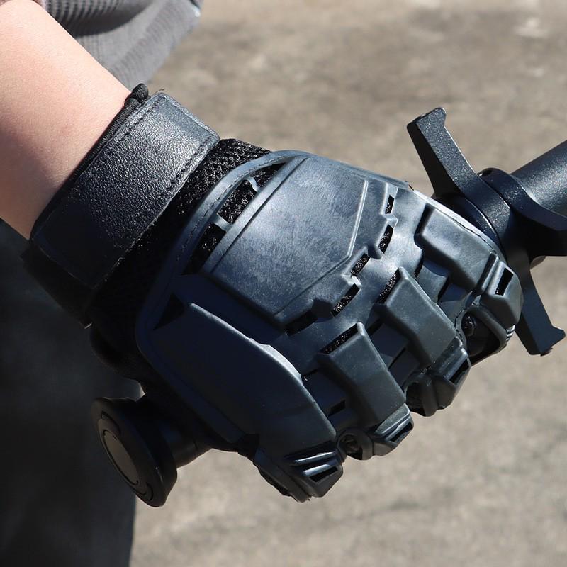 King Kong Deformable Black Motorcycle Gloves - Breathable, Full-Finger Protective Riding Gear for Adults