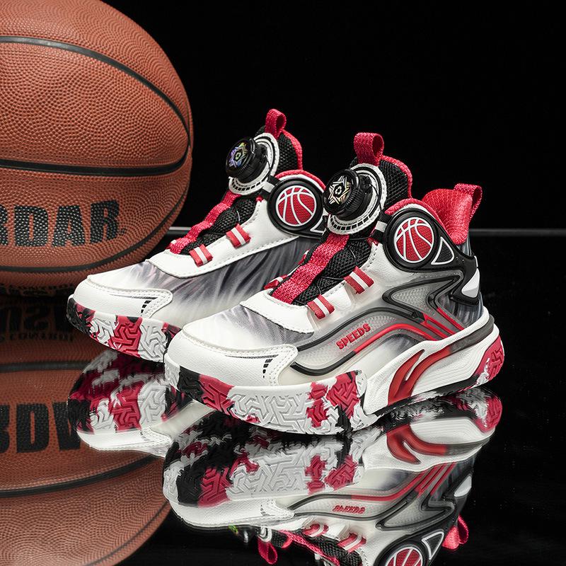 Wasserdichte Leder-Basketballschuhe für Jungen, Herbst/Winter 2025: Weiche Sohle, Reibungsgeräusch, Strapazierfähige und verschleißfeste Sport-Laufschuhe.