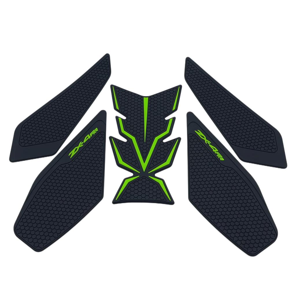 Motokano Traction Pad Tank Pad Kit for ZX-4R/SE, ZX-4RR (2024~), and ZX-25R/SE (2023~) (Green)