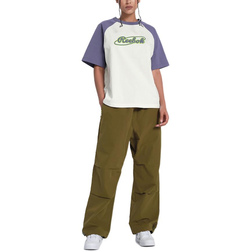 Reebok Solid Color Loose Fit Straight Leg Casual Pants Unisex Bottoms Army-Green 24SRM609UGL4