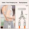 Handy-Lanyard Verstellbares Crossbody-Nackenband Seil mit Edelstahl-Pads Anti-Verlust Anti-Diebstahl Geflochtenes Seil