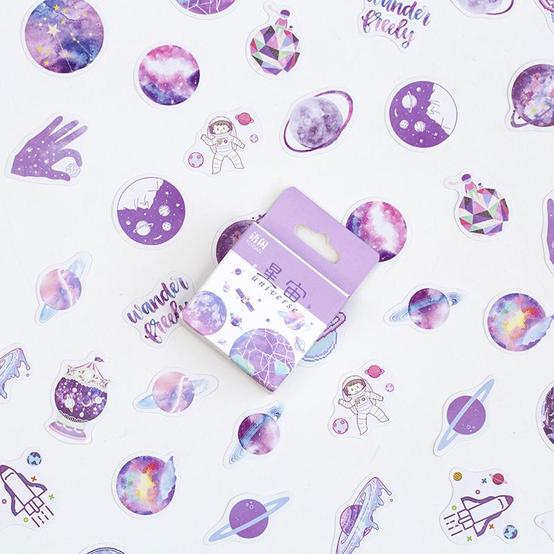 50pcs/pack Cute Flower Unicorn Posters Mini Paper Sticker Decoration Diary Scrapbooking Label Sticker Stationery