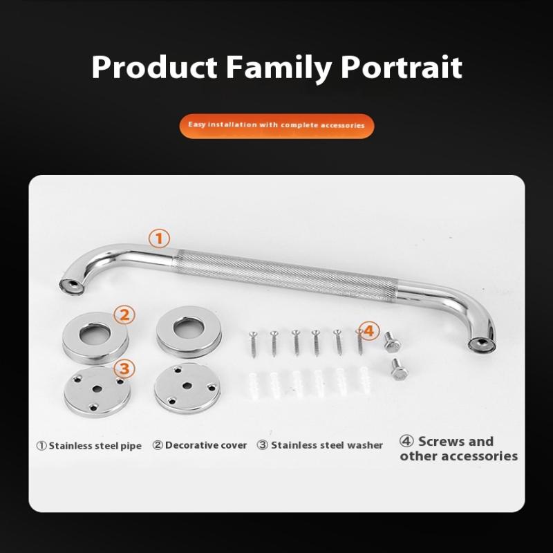 Stainless Steel Bathroom Safety Handrails , Sturdy Construction, Durable Handrail, Support Rail