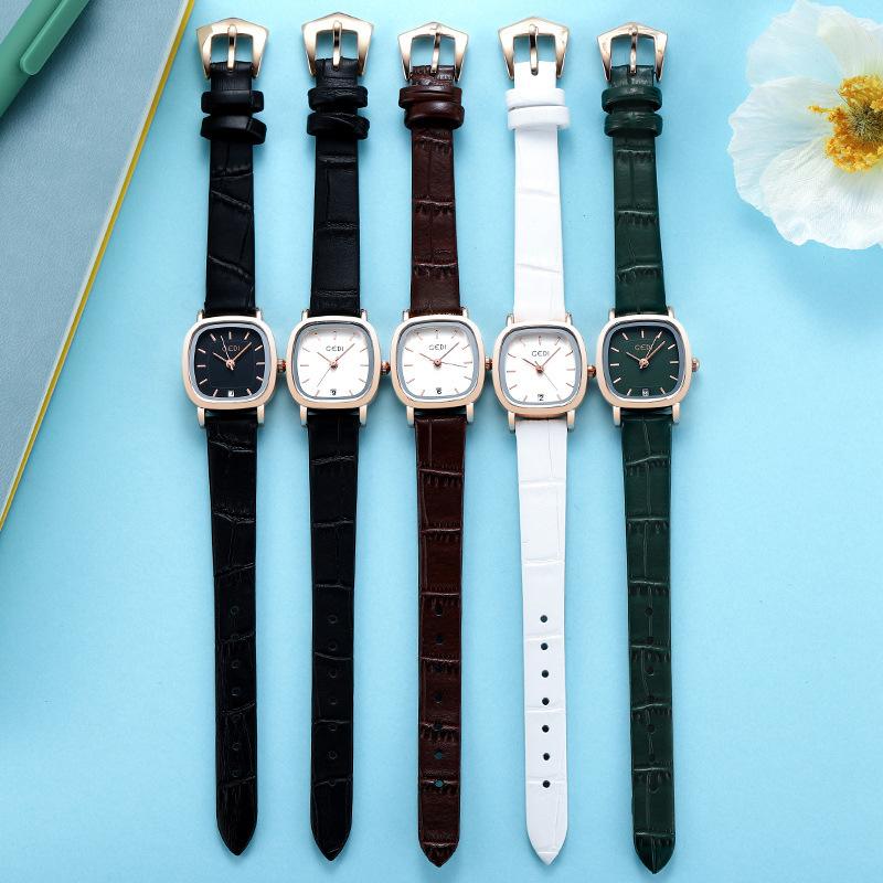 Watch Belt, Simple Temperament, Light Luxury, Small And Exquisite Women'S Square Watch, Support