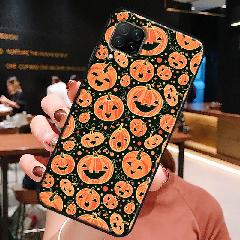 Pumpkin Halloween Bat Boo For Huawei Honor X8a X7a X9a X8 50 70 90 Lite Magic5 Pro P20 P30 P40 P50 P60 Nova 9 5T Case