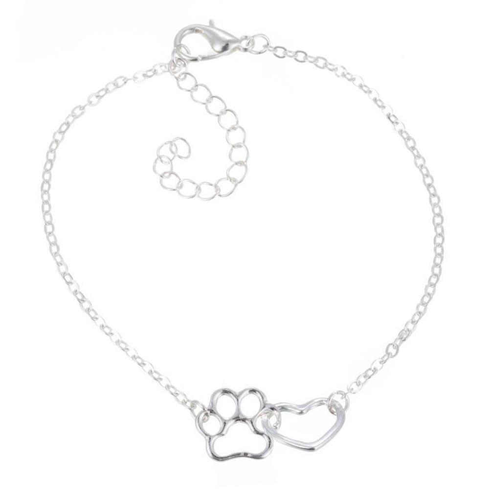 Dünnes Liebespfoten-Armband Einfache Hundekralle Fußkettchen Armband Freundschaftsarmband Geschenke