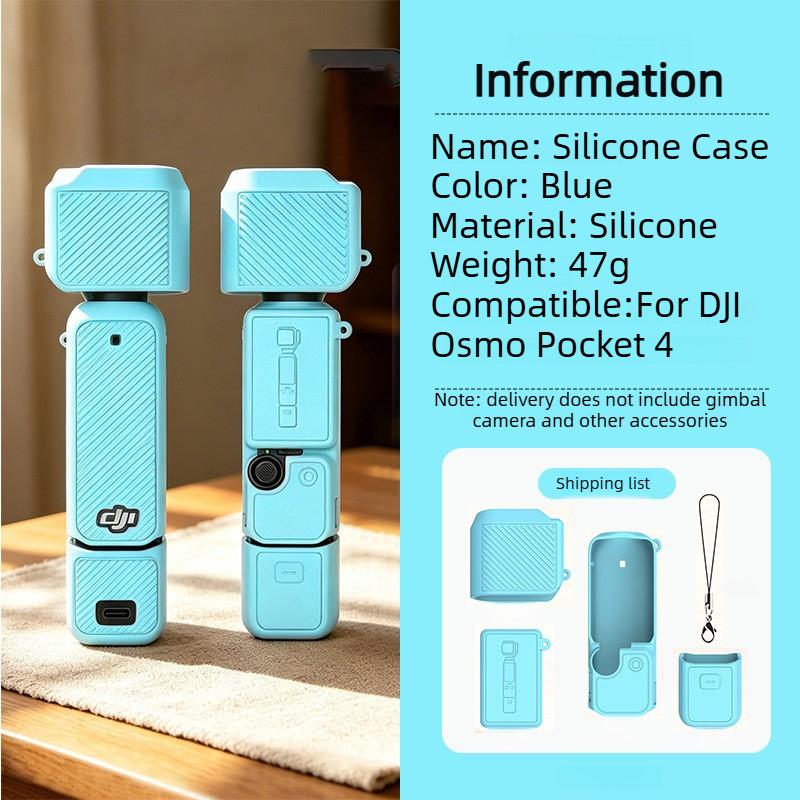 Body Silicone Protective Case Screen Cover Handle Cover Shockproof Scratch-Resistant Fully Skin Soft Case For DJI Osmo Pocket 4
