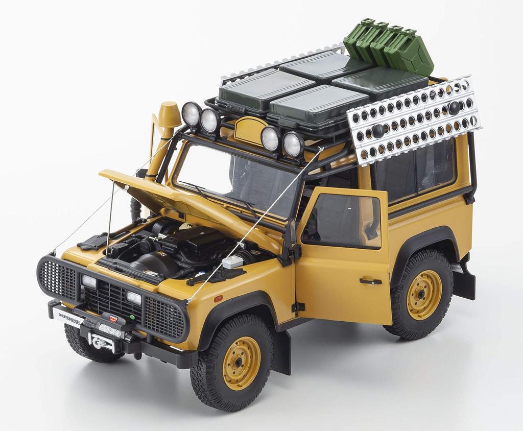 Kyosho Original Scale Land Rover Defender 90 Yellow Finished Product 1/18