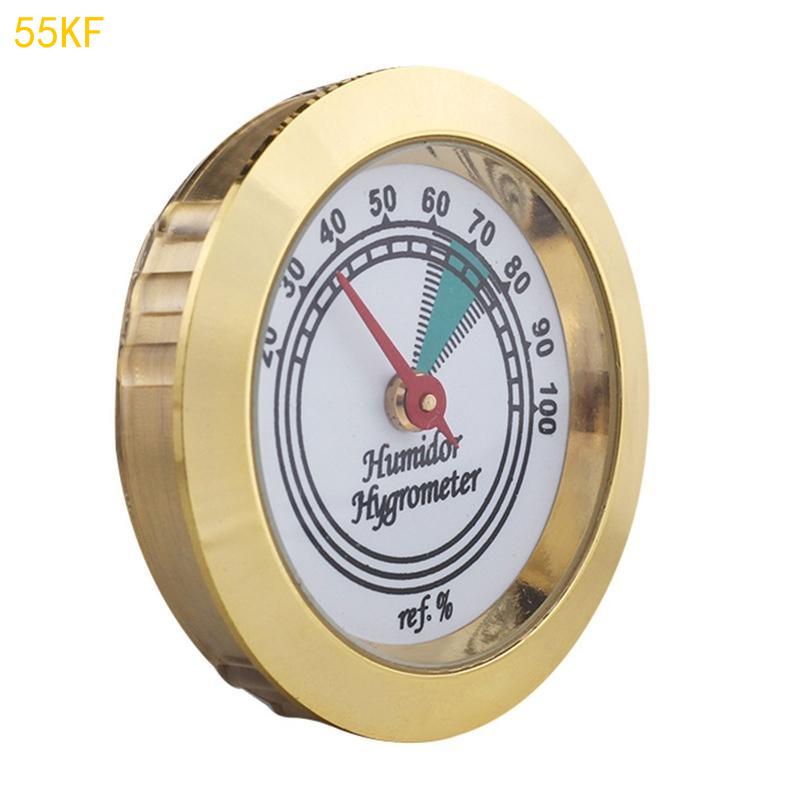 55KF Round Metal Alloy Hygrometer Humidity Measure Meter for Instrument Care