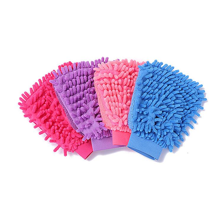 Chenille Bear Paw Car Wash Gloves: Coral Fleece, Waterproof, Non-Damaging, Thickened Cleaning Tool