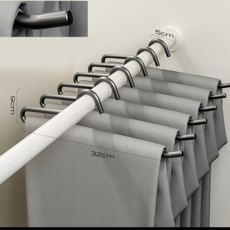 Grip Focused Z Form Trouser Hanger 5 Pack, Metal Closet Rail Holder for Pants Storage and Daily Closet Clothing Order