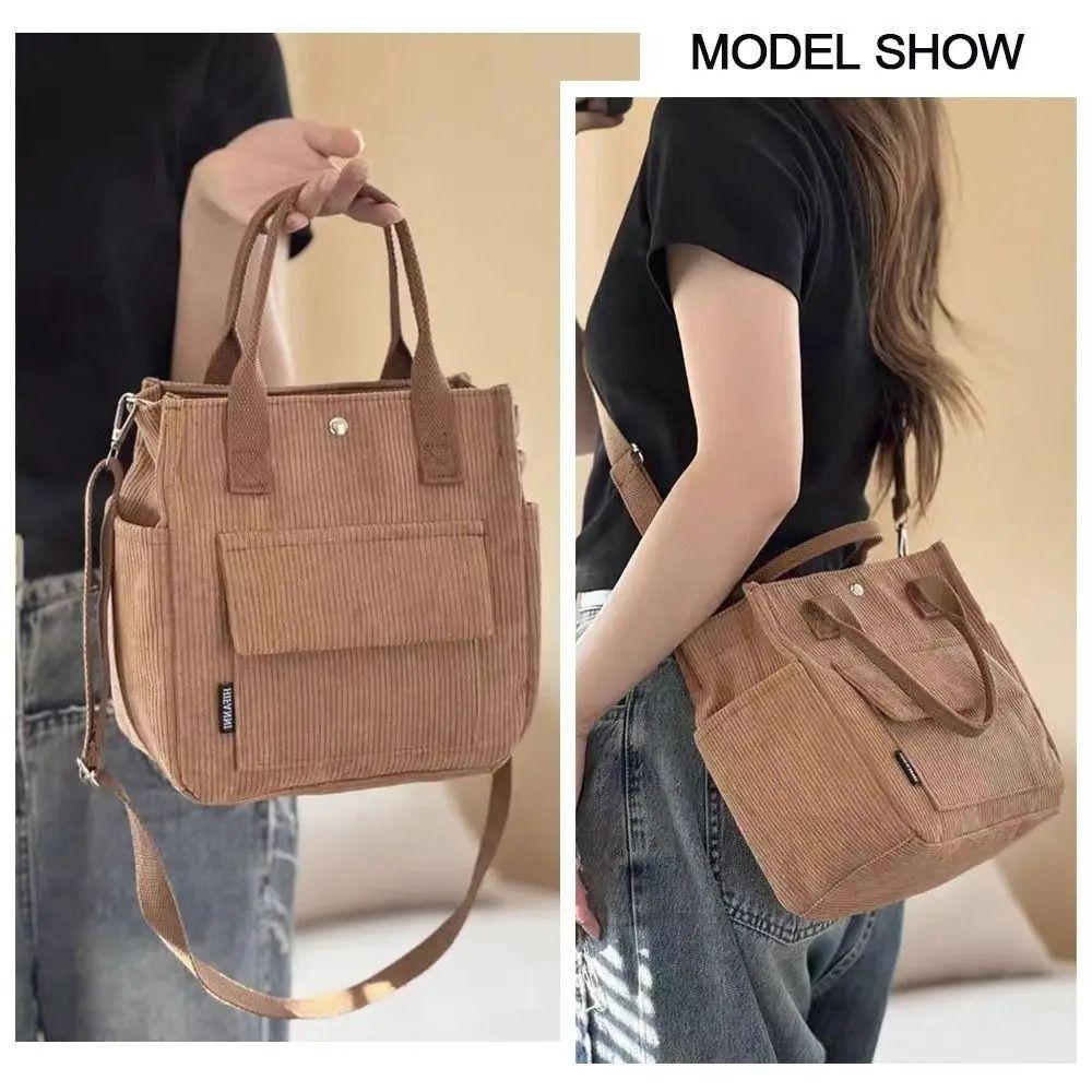 Stylish Crossbody Bag Multi-pocket Lunch Box Bag Simple Tote Bag Outdoor