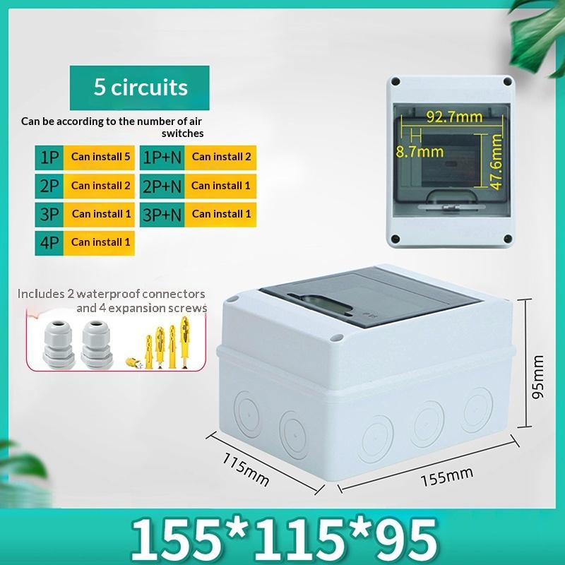 Waterproof Mcb Panel Box For Circuit Breaker Distribution Box With Breaker Panel Box Set