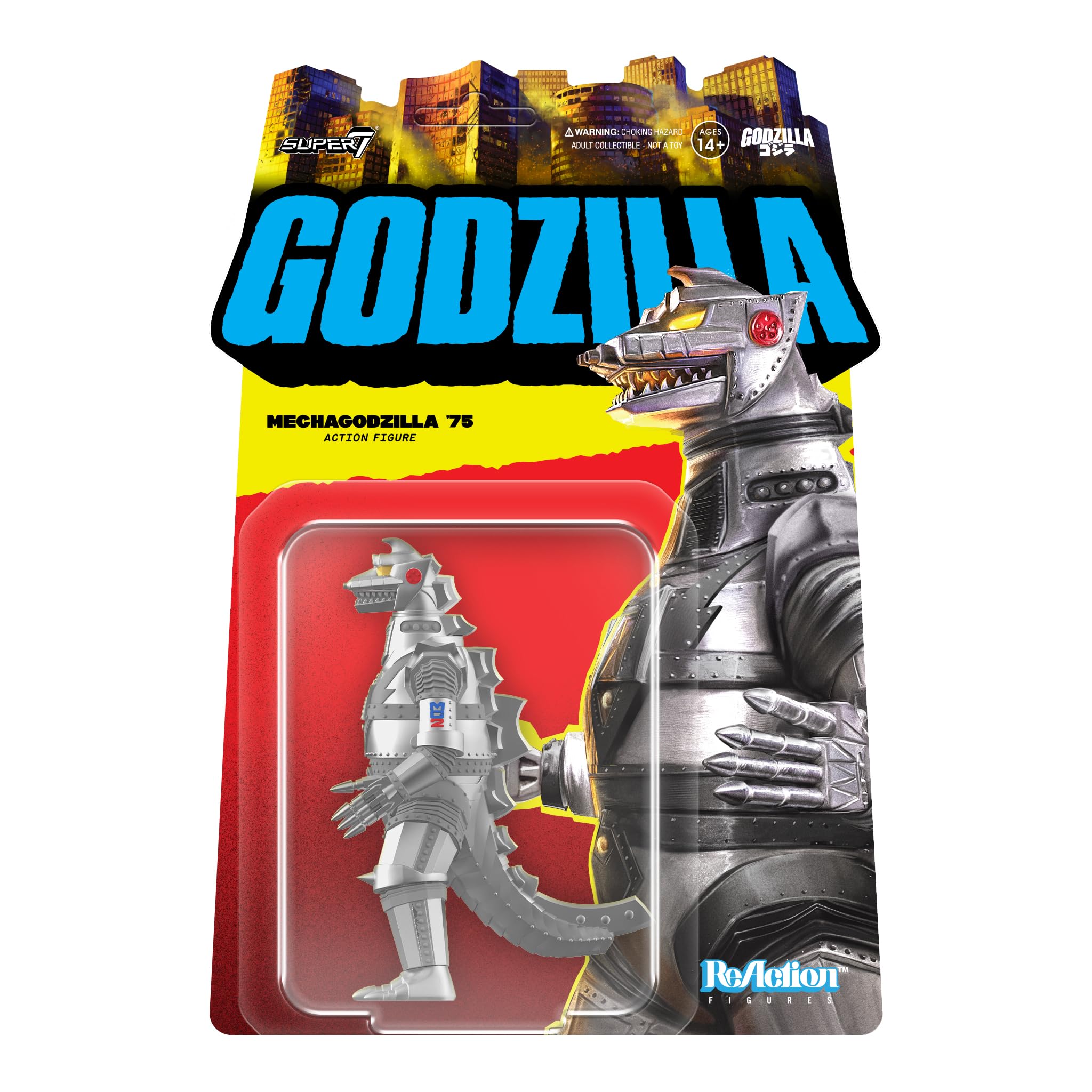 

Super7 Toho Mechagodzilla Reaction Figure Toho Godzilla Action Classic Monster Movie Retro Toy 75 - 3.75 Figure, Collectible,