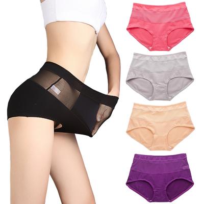Middle-High Waist Ligtweight and Breathable Sexy Semi-permeable Women Panty Lace Panties High Elasticity Comfortable Lady Underwear