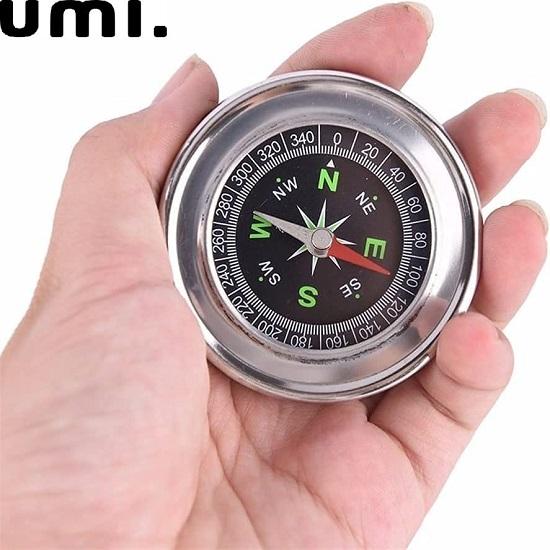 Umi Multifunktions-Kompass aus Edelstahl, klassisch, für Wandern und Camping, 60 mm