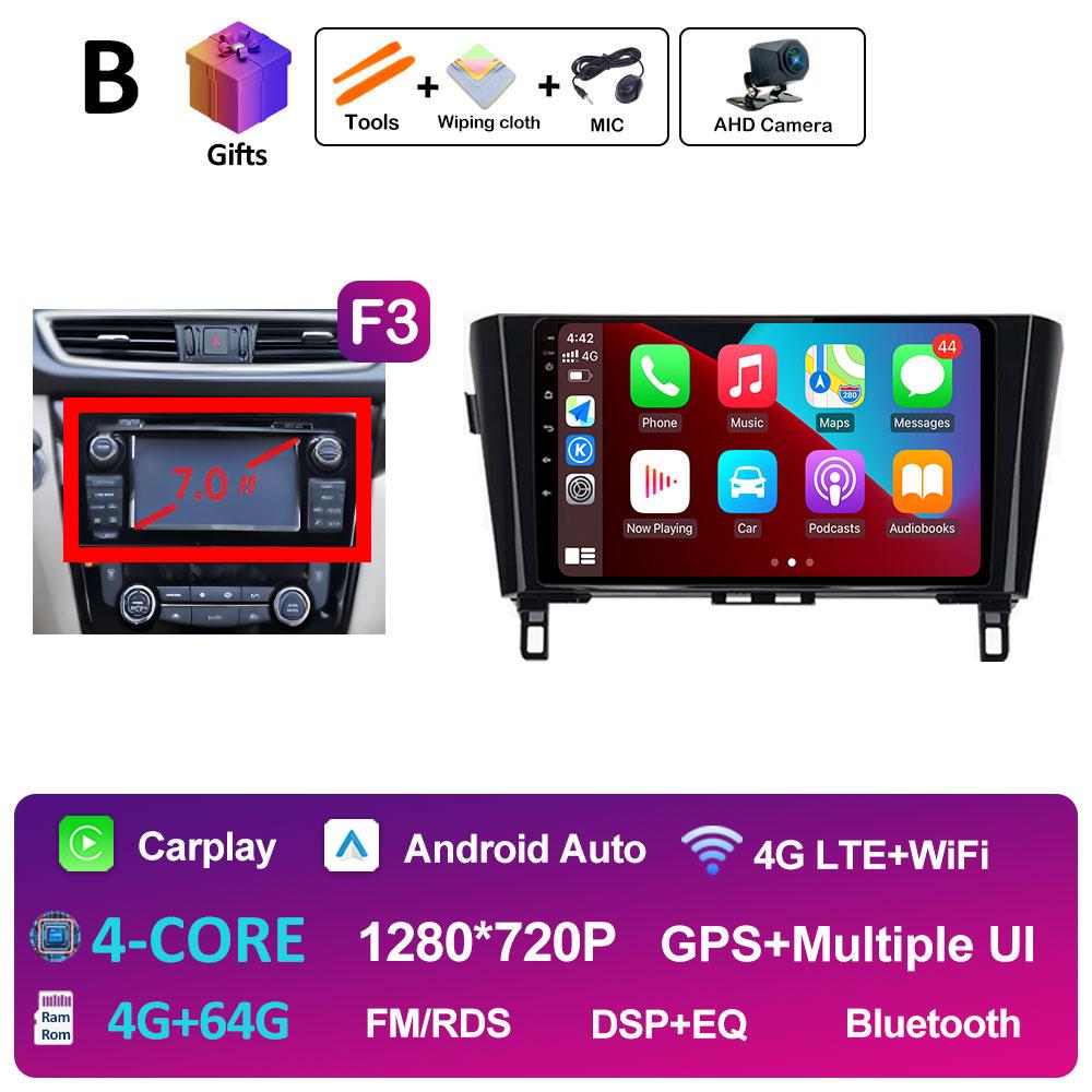 10.1 Inch Android 14 Car Video For Nissan Qashqai J11 X-Trail 3 T32 2013 2014 2015 2016 2017 Radio Player DSP Stereo Auto Tools