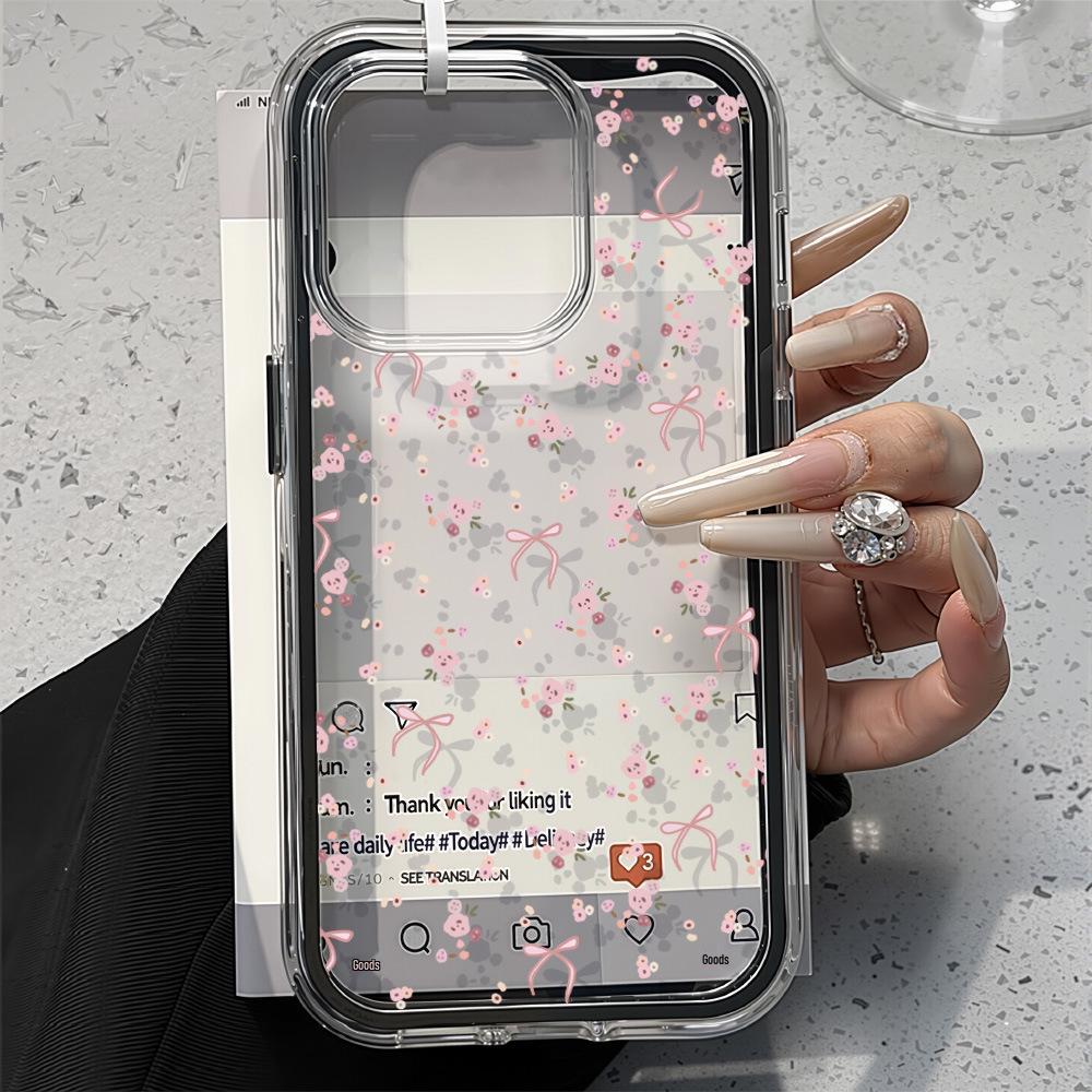 

Floral Bow Two-in-One Case for iPhone 17 Pro - Fits Apple 16 and 14 models Apple 15