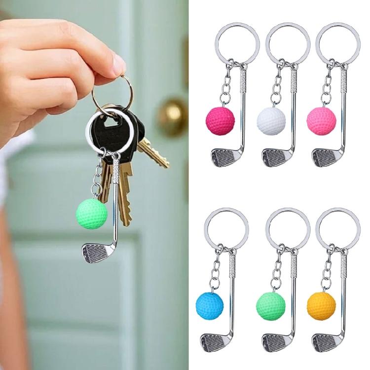 Backpack Keyring Ornament Golf Ball Key Chain Pendant Keychain Decorative Accessories Car Key Pendant Gift for Friend