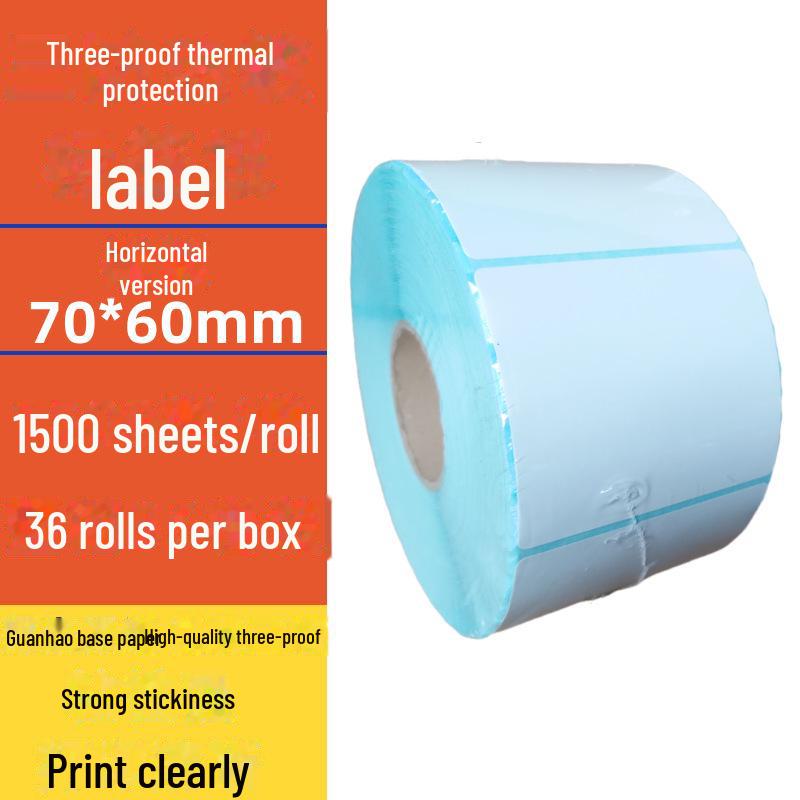 Spot Three-Proof Self-Adhesive Thermal Label Paper for Barcode Printing (100x100mm)