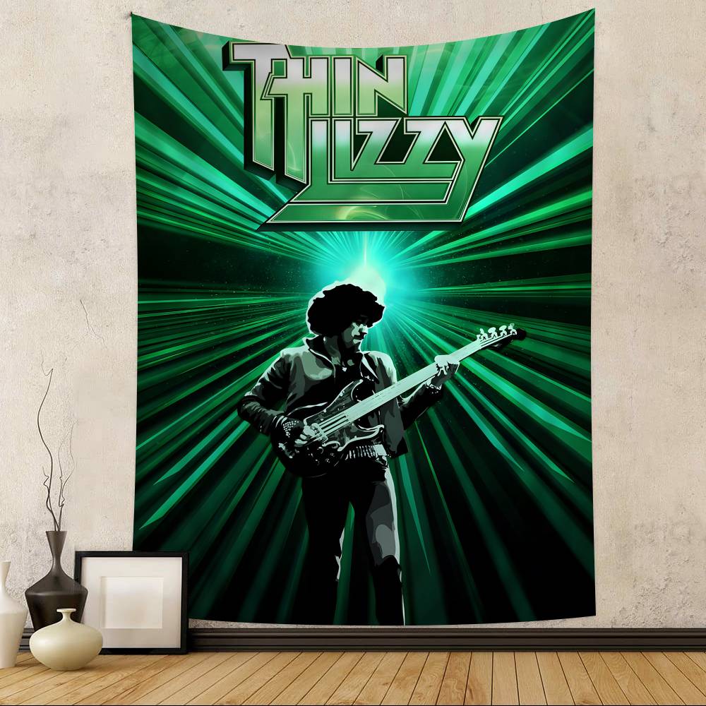 Tapestry da Parete Fai-da-te Anime Band Rapper Classica Thin Lizzy per Soggiorno Casa Dormitorio Decorazione Arte da Parete