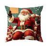 Vintage Christmas Decor Cushions Pillowcase Printed Polyester 45X45Cm Throw Pillow Cover Decorative Sofa Cushion Pillowslip