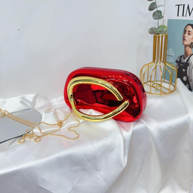 Trendy Classic Round Box Clutch Bag Dinner Bag Acrylic Bag Retro Metal Handle Shoulder Crossbody
