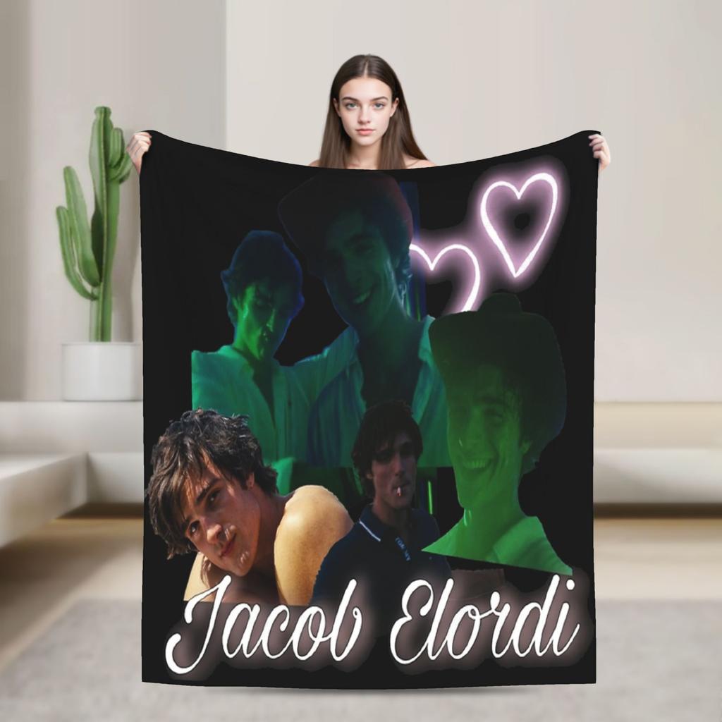 Jacob Elordi Australischer Schauspieler Poster Decken Qualität Weich Warm Überwurfdecke Winter Reisen Outdoor Bequeme Tagesdecke