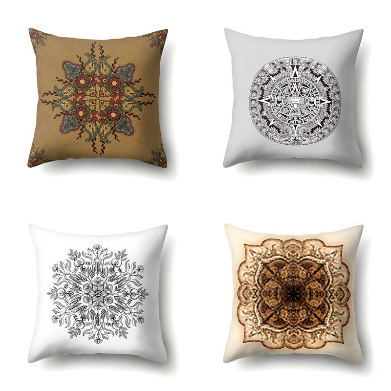 Nordic Bohemian Ethnic Style Polyester Pillow Case Car Decoration Home Printed Bedside Pillow Case